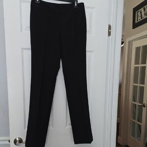 Ann Taylor Classic Curvy Black Flat Front Women's Trouser Size 2